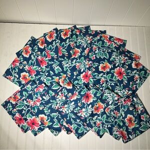 Nicole Miller Home Set 8 Floral Placemat and 8 Napkin Set - Multicolor